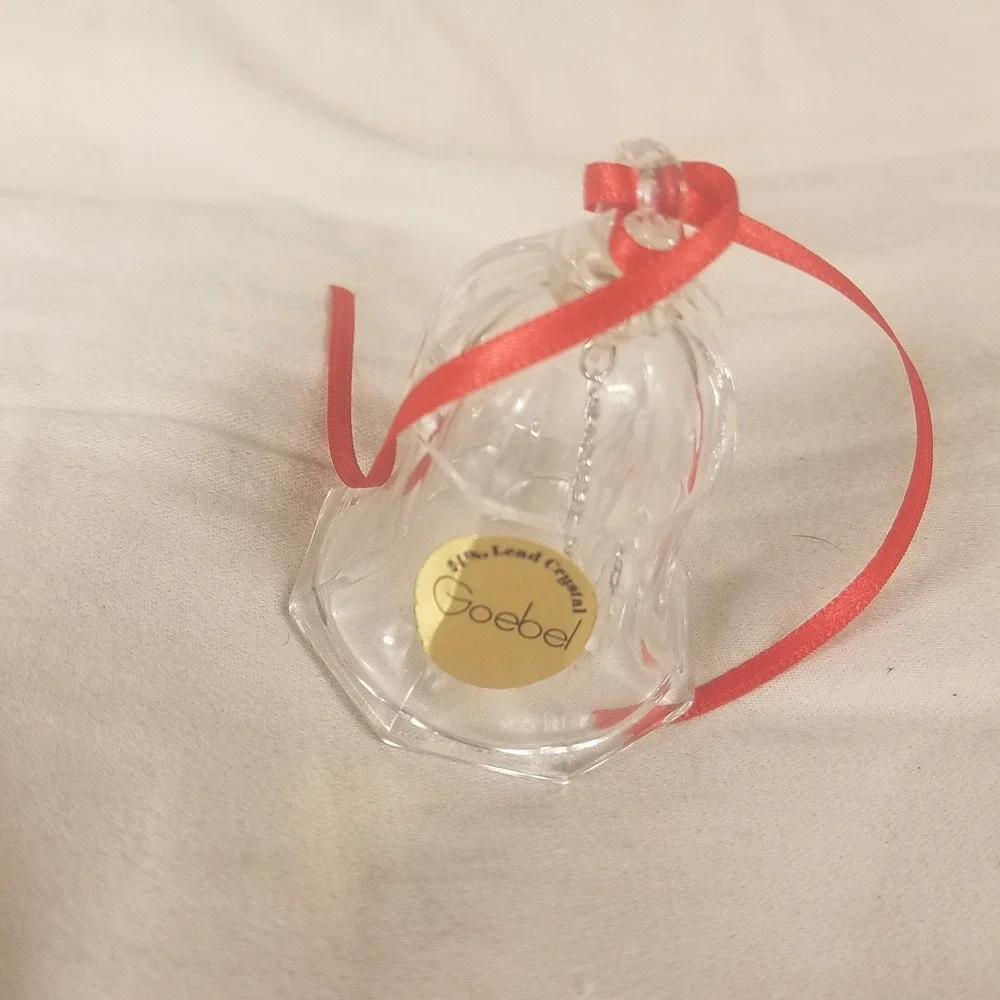 Goebel Crystal Bell Ornament Unisex OS Clear Excellent 24% Lead Crystal Faceted